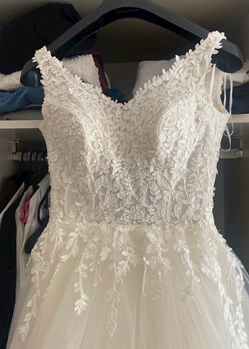 V Yaka A Kesim Gelinlik - Görsel 7