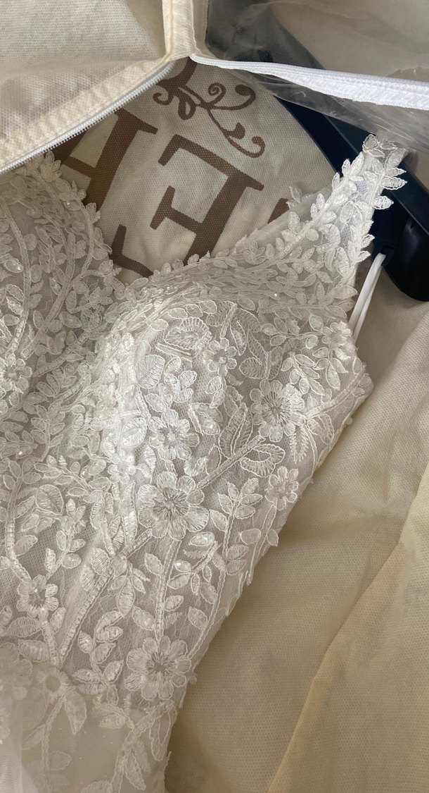 V Yaka A Kesim Gelinlik - Görsel 5