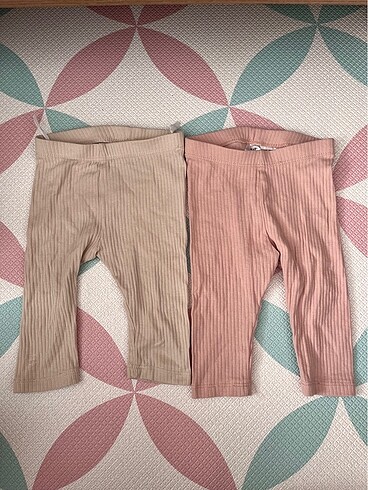 3-6 Ay Beden H&M ikili ribanalı 4-6 m bebek tayt