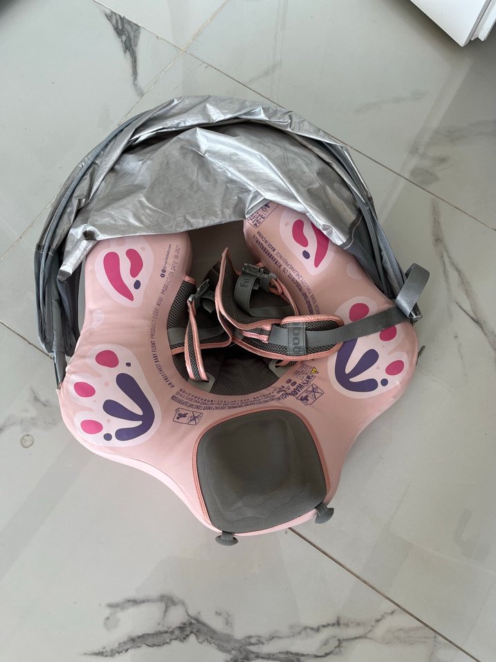 Mambobaby Bebek UV Korumalı Emniyet Kilitli Yüzme Simidi - Görsel 3