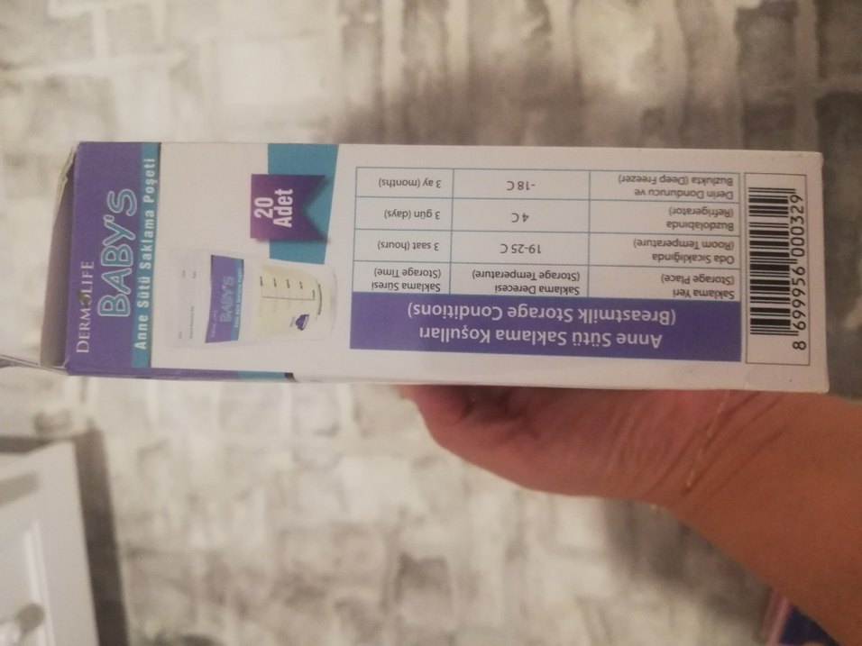 Dermolife Bebek Sütü Saklama Poşeti Mavi - Görsel 2