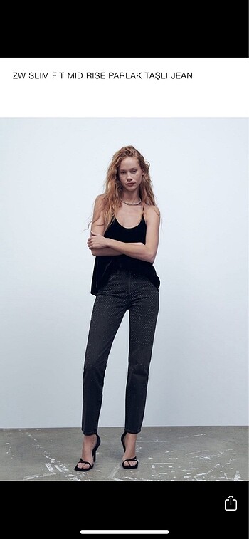 Zara Taşlı Jean