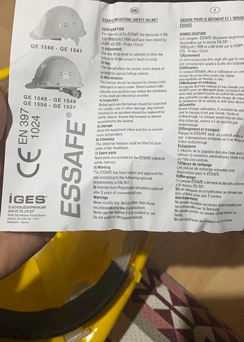 Sarı Plastik baret Kaskı ile  iş gözlüğü - Görsel 10