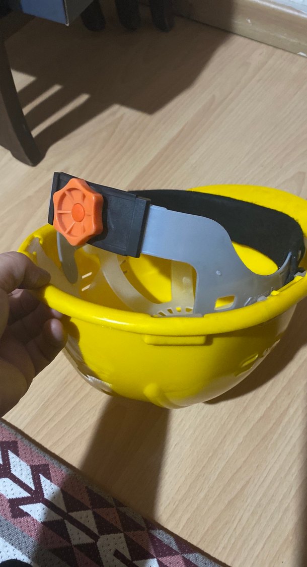 Sarı Plastik baret Kaskı ile  iş gözlüğü - Görsel 5