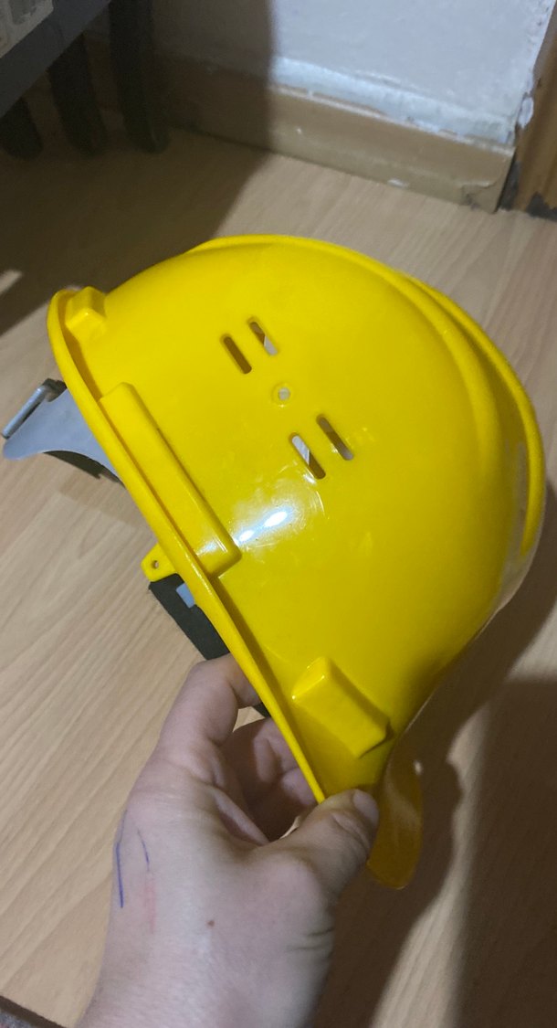 Sarı Plastik baret Kaskı ile  iş gözlüğü - Görsel 2