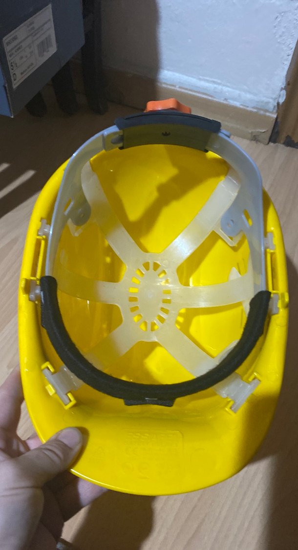 Sarı Plastik baret Kaskı ile  iş gözlüğü - Görsel 3