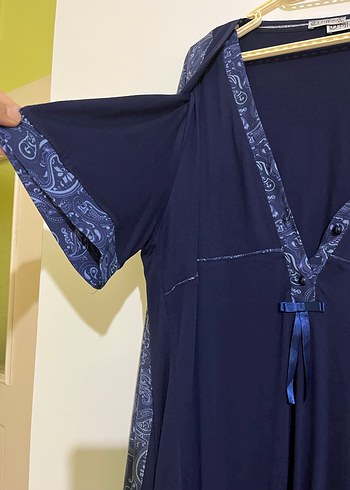 xxl Beden mavi Renk 2 li sabahlık