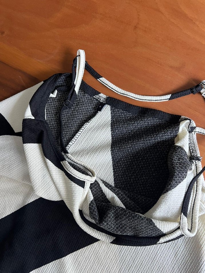 Çizgili Uzun  Elbise - Görsel 2