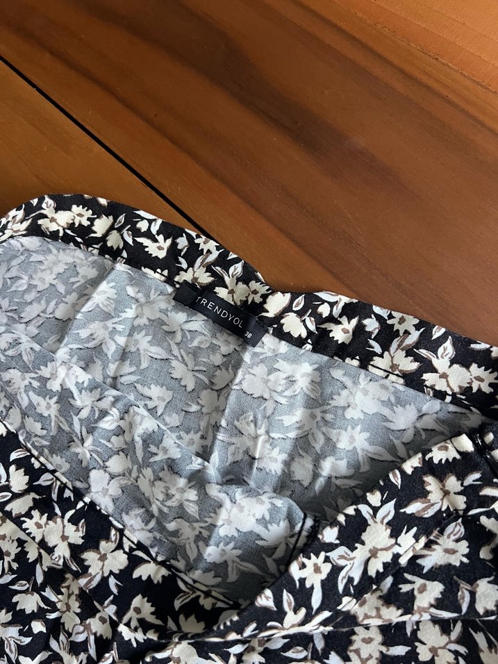 Kadın Çiçek Desenli Midi Etek - Görsel 2