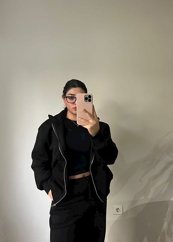 Zara Siyah Kadın Rahat Kesim Eşofman Takımı
