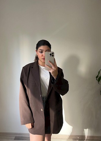 Kahverengi Blazer Ceket - Görsel 2
