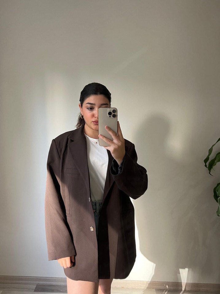 Kahverengi Blazer Ceket - Görsel 2