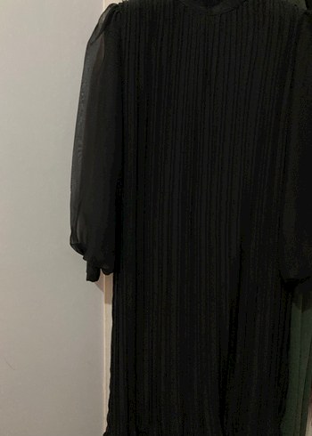 Diğer Uzun Siyah Pilili Gotik Elbise