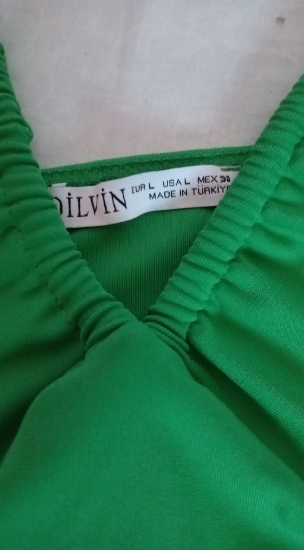 Yeşil İpli  Kadın crop  yanlardan ayarlanır - Görsel 2