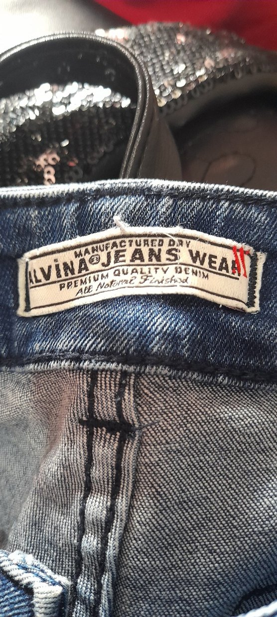 Kadın Mavi Bol Kesim Midi Boy Kot Pantolon - Görsel 2