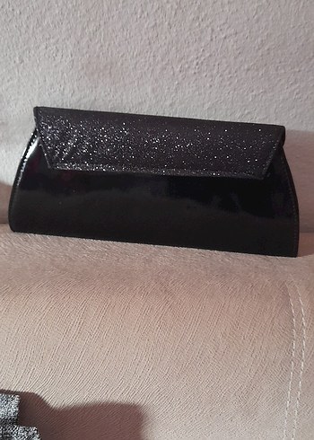 Kadın Siyah Parlak Deri Portföy Çanta - Görsel 2