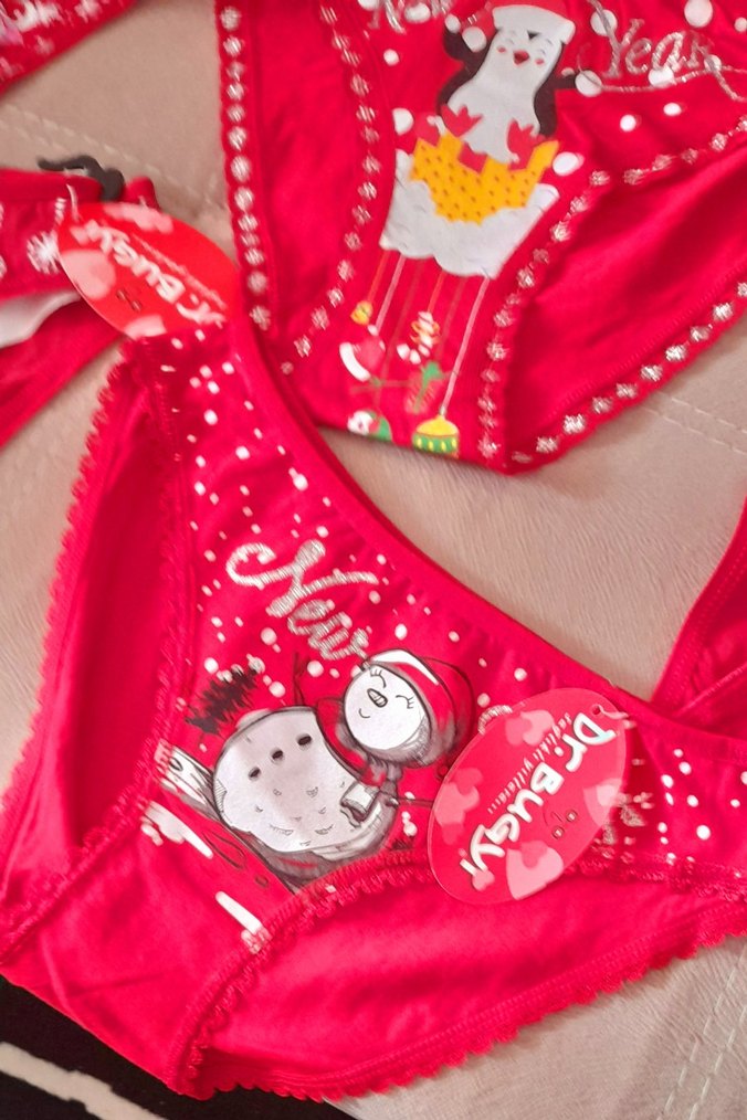 Renkli Desenli Mini Kadın Külot - Görsel 3