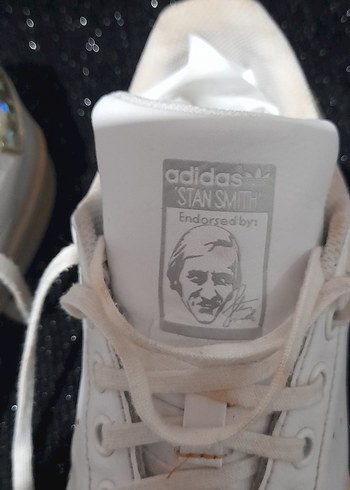 Beyaz Parlak Stiletto Topuklu Sneakers Stan Smith adidas - Görsel 2