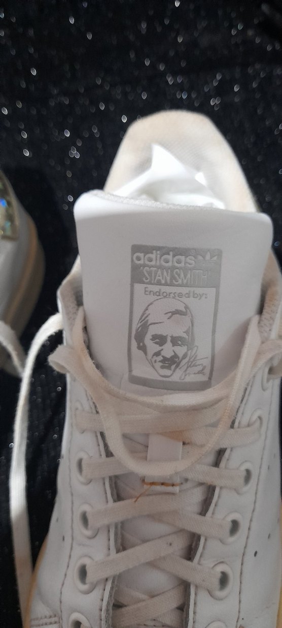 Beyaz Parlak Stiletto Topuklu Sneakers Stan Smith adidas - Görsel 2
