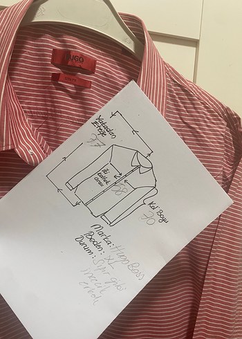 Hugo Boss Kırmızı Uzun Kollu Düğmeli Erkek Gömlek