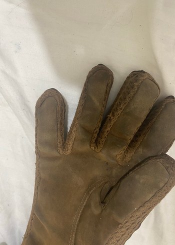 Kahverengi Süet Eldiveni, M (deri) - Görsel 2