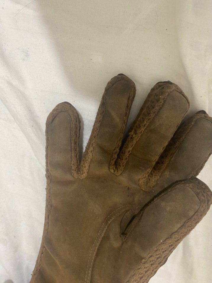 Kahverengi Süet Eldiveni, M (deri) - Görsel 2