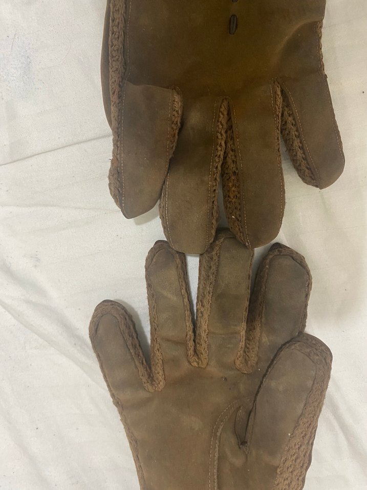 Kahverengi Süet Eldiveni, M (deri) - Görsel 3