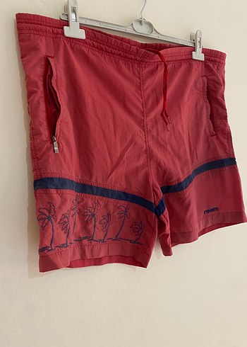 REEM 38Fermuarlı Kırmızı Mini Erkek Yüzme Şortu - Görsel 3