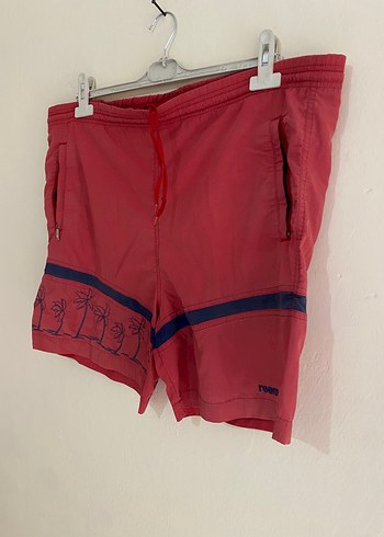 REEM 38Fermuarlı Kırmızı Mini Erkek Yüzme Şortu - Görsel 7