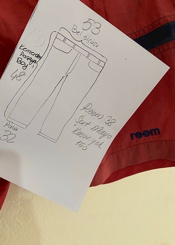 REEM 38Fermuarlı Kırmızı Mini Erkek Yüzme Şortu - Görsel 2