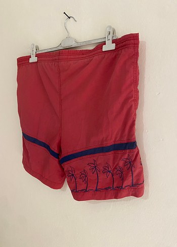 REEM 38Fermuarlı Kırmızı Mini Erkek Yüzme Şortu - Görsel 4