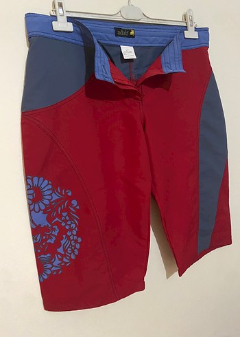 ADAB L Kırmızı,Bağcıklı Retro Desenli deniz Şortu - Görsel 3