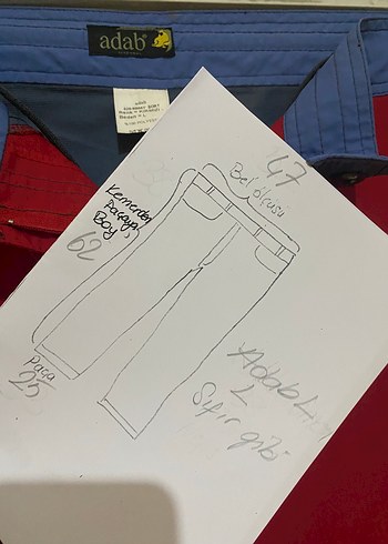 ADAB L Kırmızı,Bağcıklı Retro Desenli deniz Şortu - Görsel 2