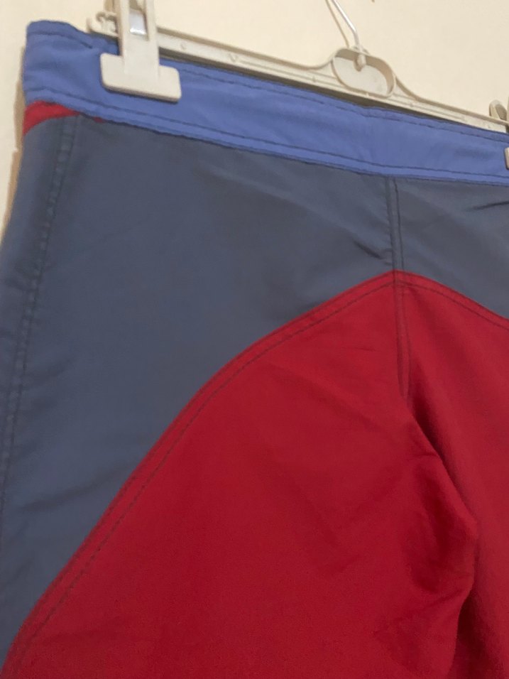 ADAB L Kırmızı,Bağcıklı Retro Desenli deniz Şortu - Görsel 5