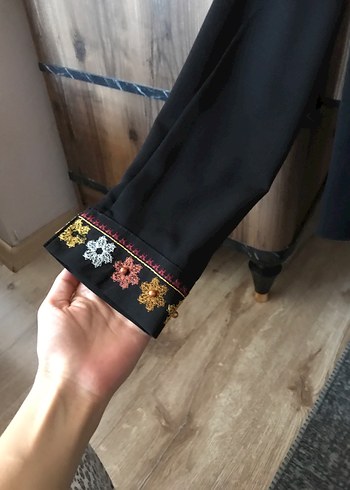 Zara Nakışlı, Uzun Kollu Siyah Bohem Gömlek