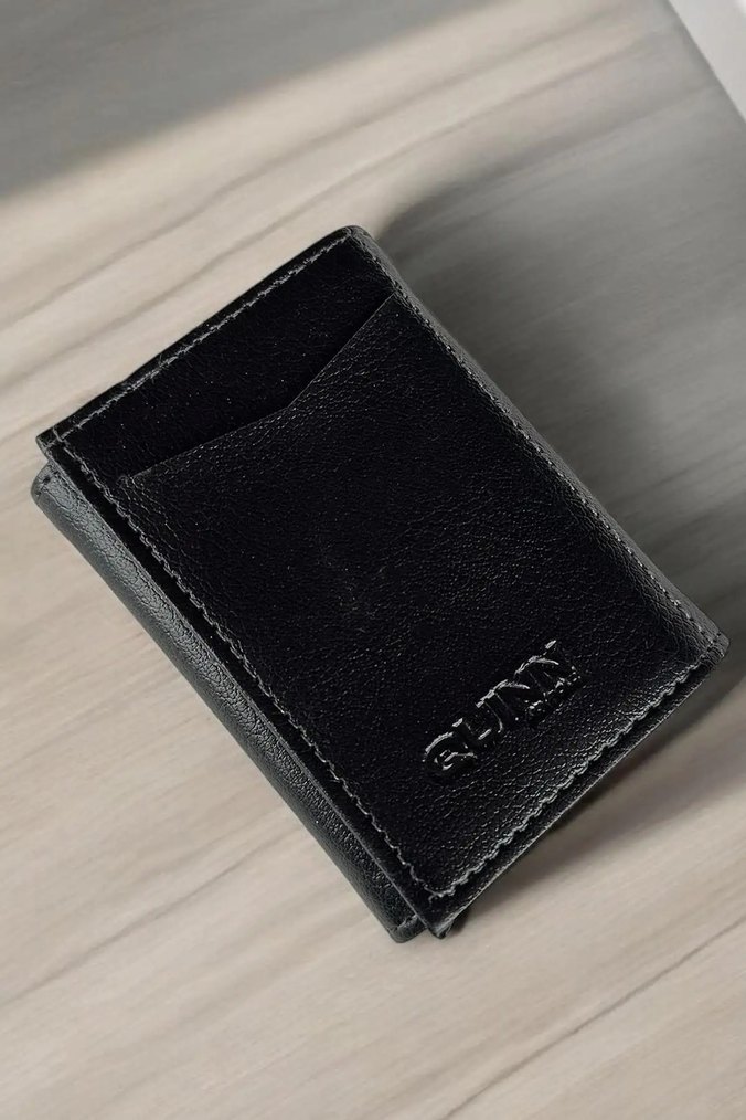 Gri Bej Minimalist Erkek Cüzdan - Görsel 2