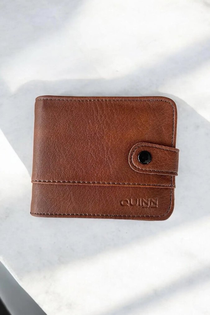 Parlak Kahverengi Erkek Cüzdanı - Görsel 4