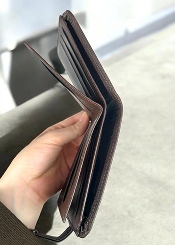 Parlak Kahverengi Minimalist Erkek Cüzdanı - Görsel 4