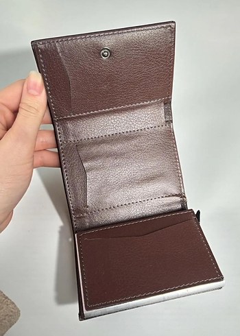 Minimalist Parlak Kahverengi Erkek Cüzdan - Görsel 3