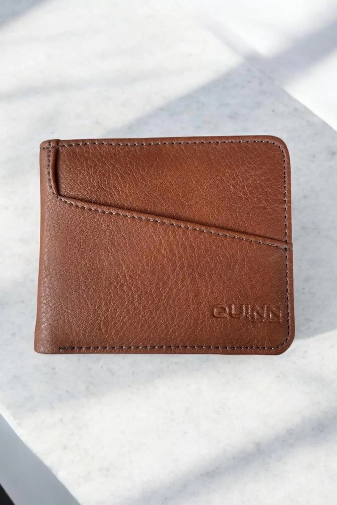 Minimalist Parlak Kahverengi Erkek Cüzdan - Görsel 2