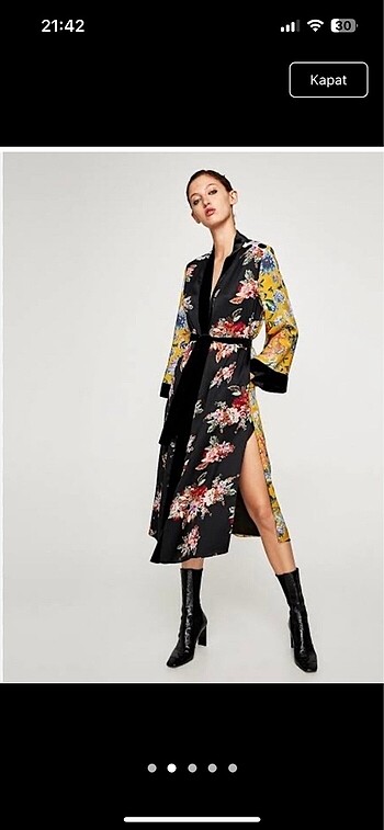 Zara saten kimono