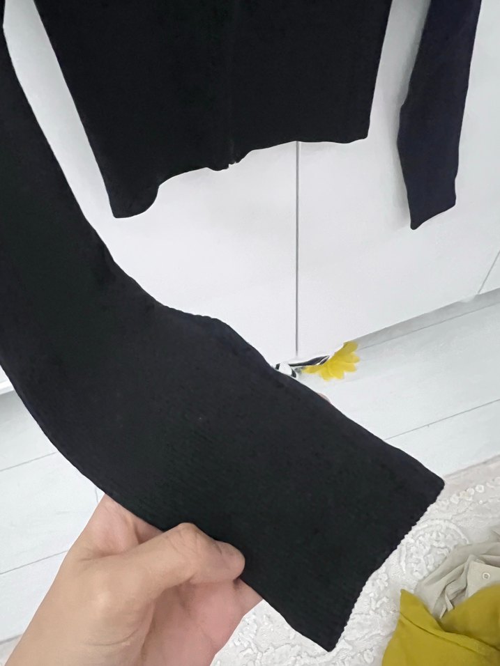 Kız  Siyah Fermuarlı Bolero - Görsel 4