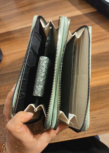 David Polo yeşil Fermuarlı Kadın Cüzdanı - Görsel 2