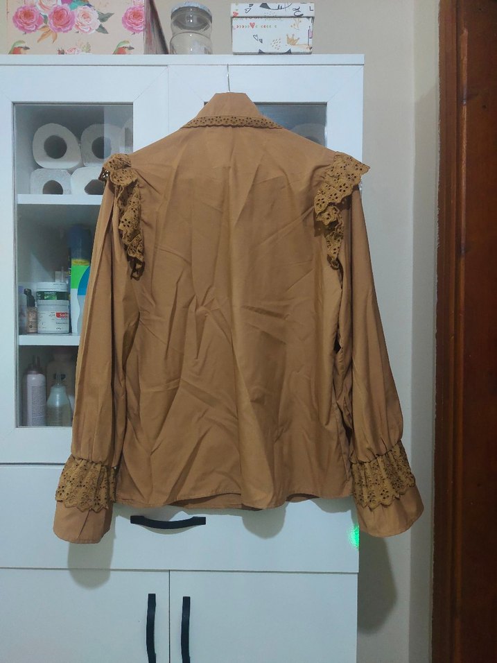 ESQ Marka kolları fırfırlı gömlek - Görsel 3