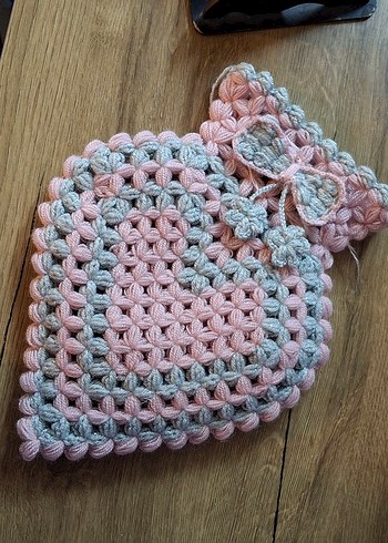 Pembe Pastel Örgü Banyo Süngeri - Görsel 3