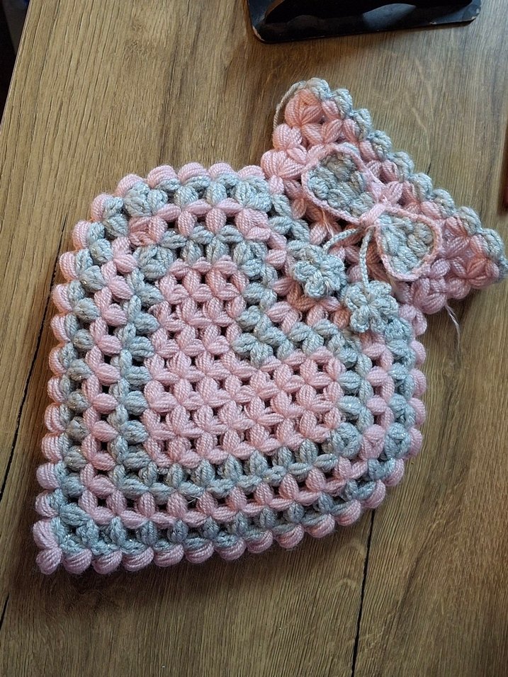 Pembe Pastel Örgü Banyo Süngeri - Görsel 3