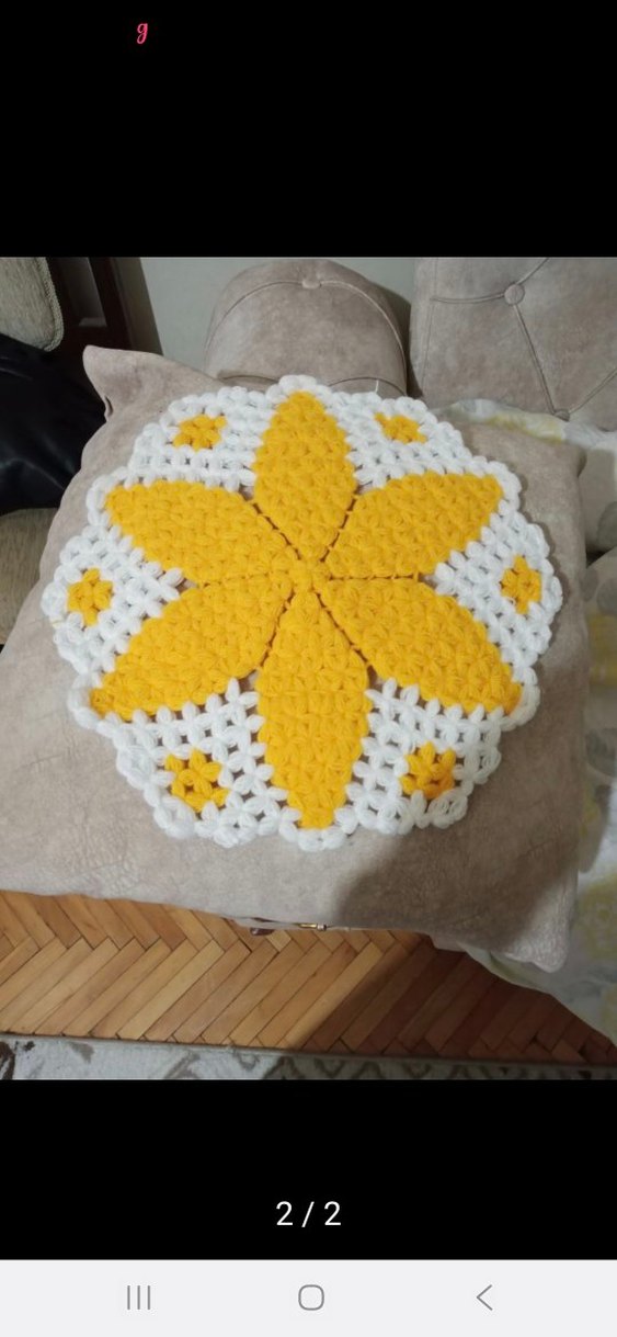 Sarı Çiçek Desenli banyo lifi - Görsel 2