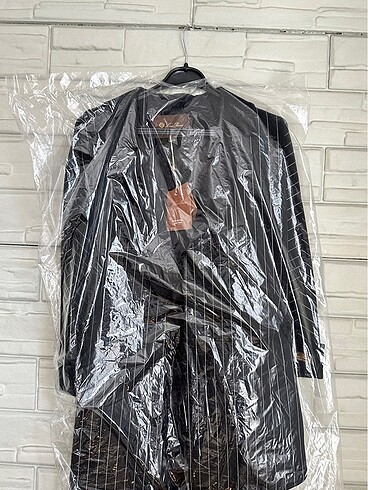 Çizgili kimono tarzı CEKET