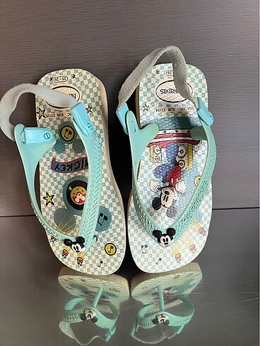25 Beden HAVAİNAS UNISEX ÇOCUK TERLİK ARKA BANTLI 25-26