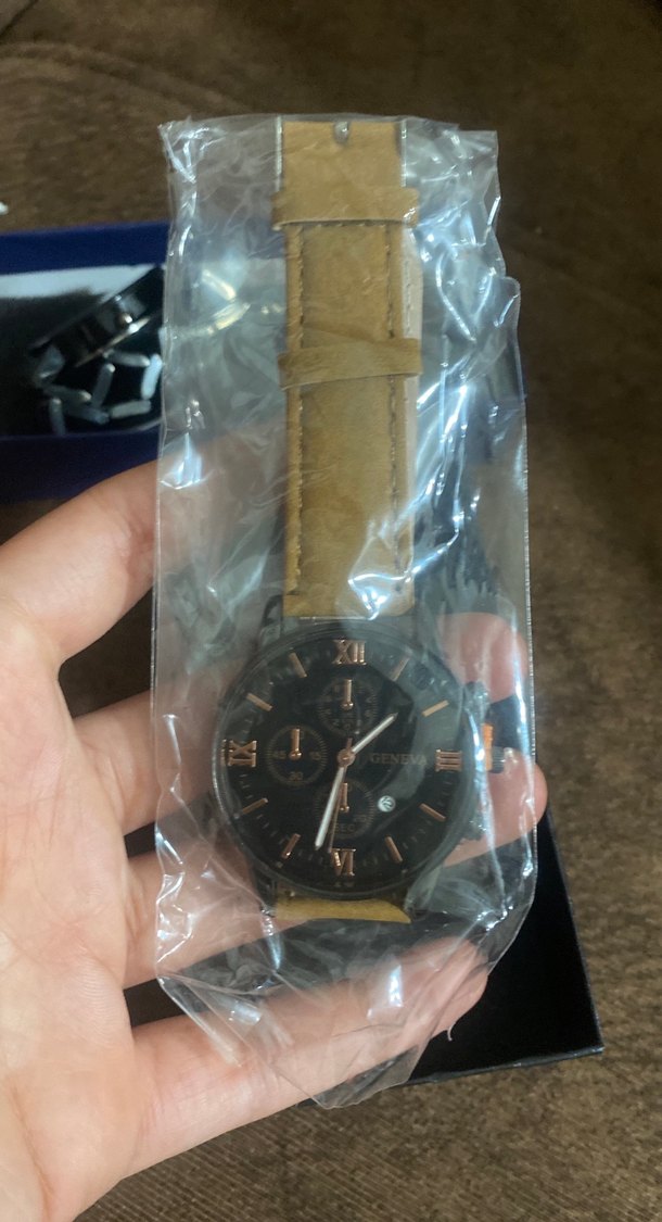 Klasik Erkek Saat Kahverengi Deri Kayışlı - Görsel 3